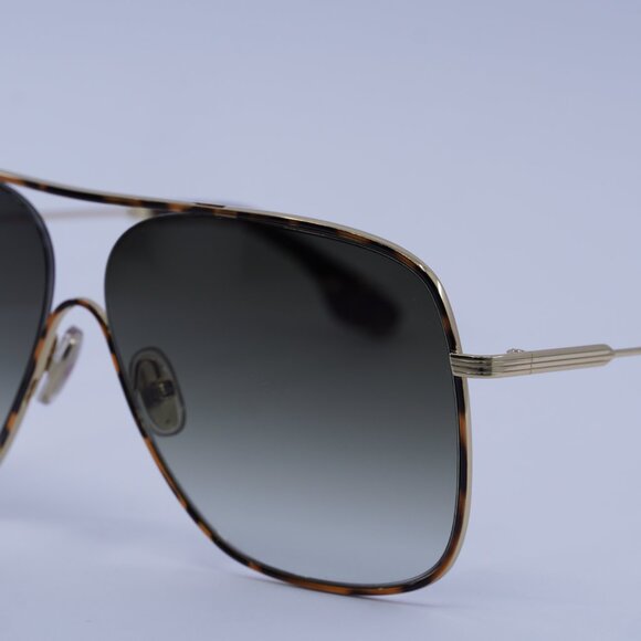 Victoria Beckham VB132S 214 Sunglasses Havana/Gold Aviator Frame, Smoke Lenses - Picture 4 of 12